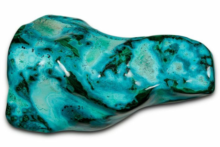 Vibrant Polished Malachite with Chrysocolla - DR Congo #336903